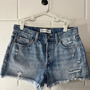 Denim Forum EX BF HI-Rise short button fly zipper size 25